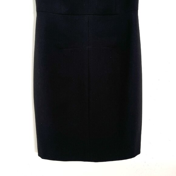 Black Halo Size 2 Behati Black Cocktail Dress Mini Strappy Bodycon Back Zip - Picture 4 of 10